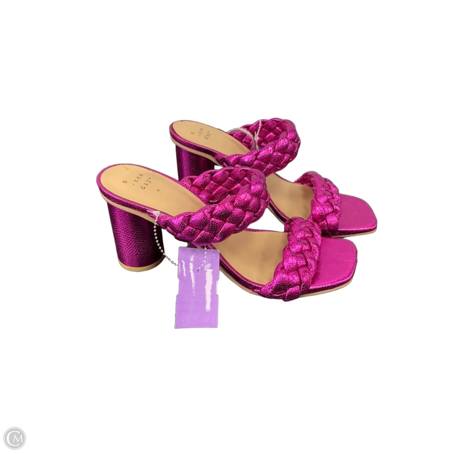 Sandals Heels Block By A New Day In Purple, Size: 7