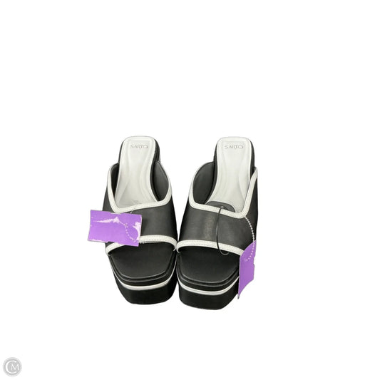 Sandals Heels Platform By Clothes Mentor In Black, Size: 7.5
