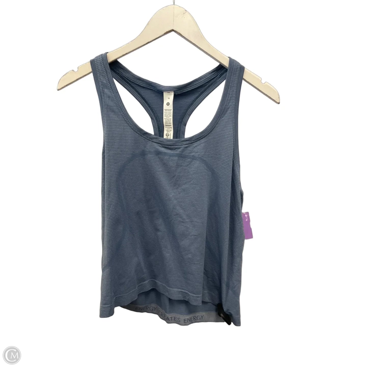 Athletic Tank Top By Lululemon In Blue, Size: 10