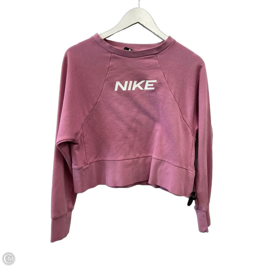 Sweatshirt Collar By Nike In Pink, Size: S