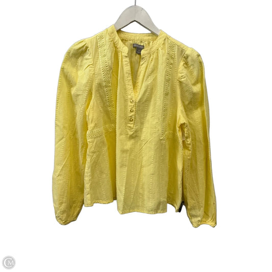 Top Long Sleeve By Falls Creek In Yellow, Size: S