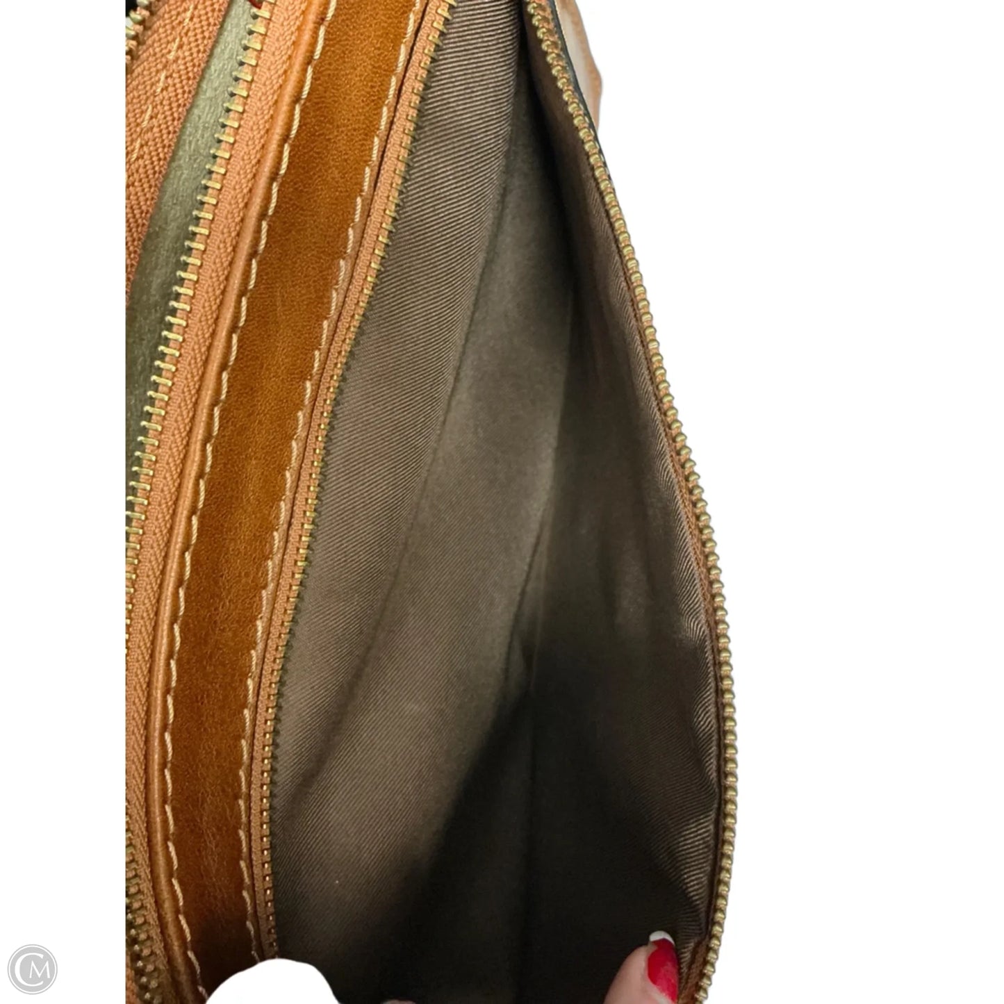 Handbag Leather By Clothes Mentor, Size: Medium