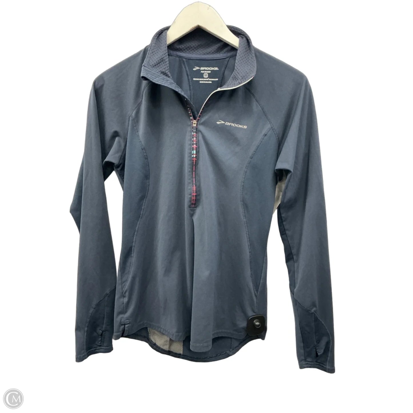 Athletic Sweatshirt Collar By Brooks In Blue, Size: M
