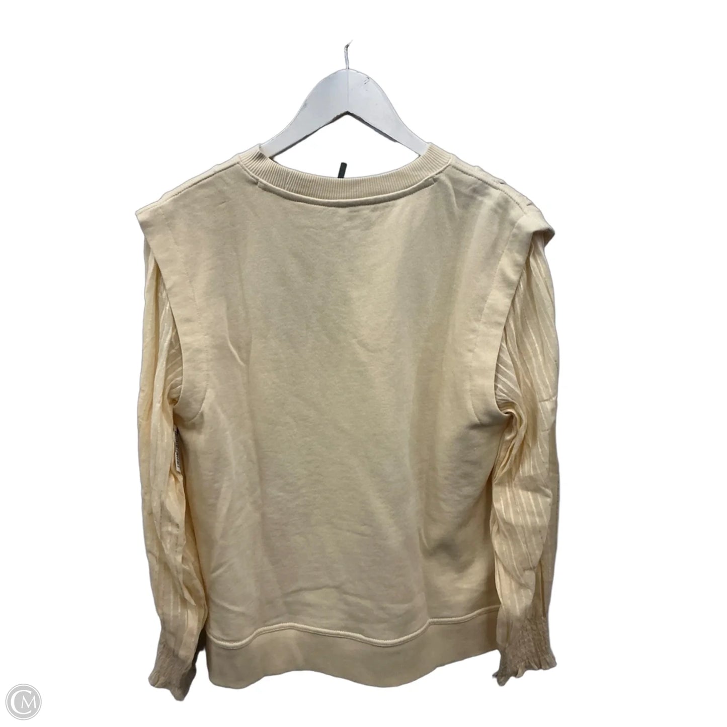 Sweatshirt Collar By Anthropologie In Ivory, Size: S