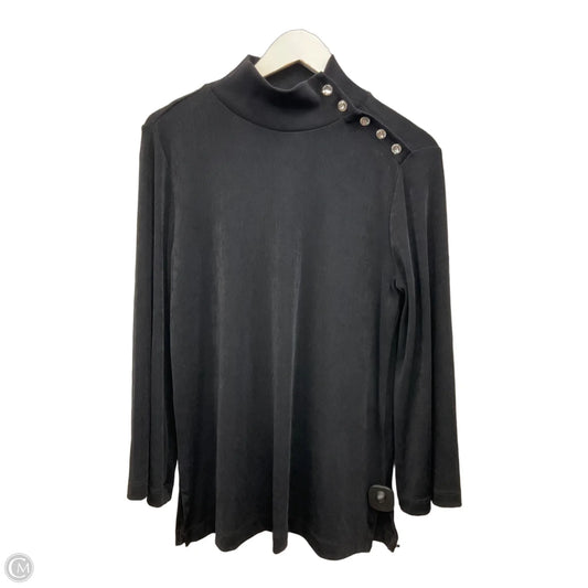 Top Long Sleeve By Chicos In Black, Size: M