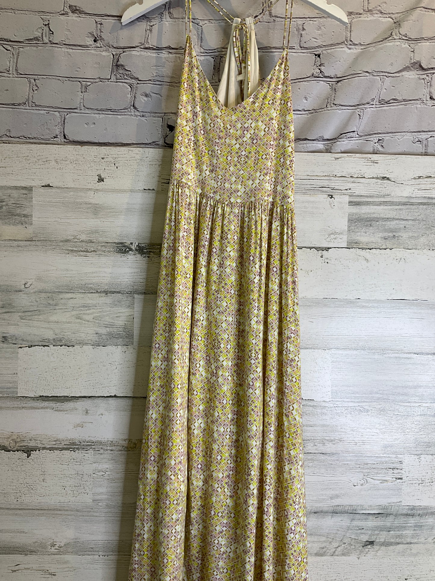 Yellow Dress Casual Maxi Clothes Mentor, Size S