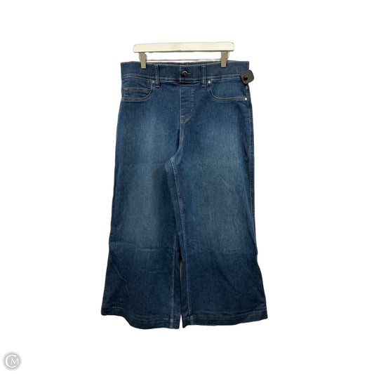 Jeans Wide Leg By Spanx In Blue Denim, Size: 18