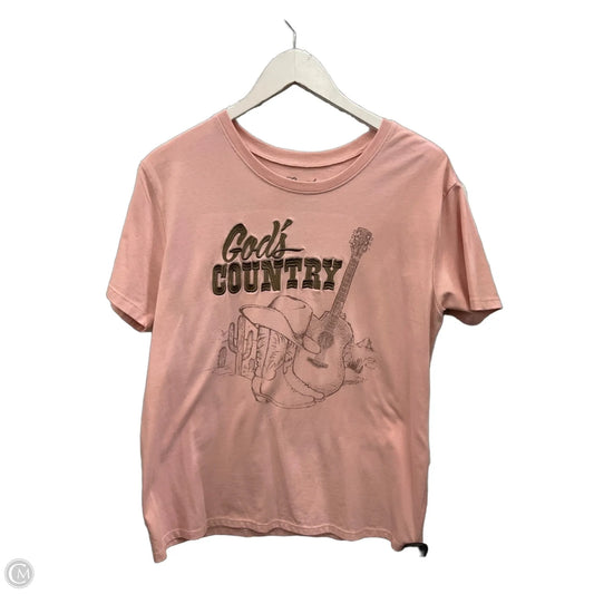 Top Short Sleeve By Clothes Mentor In Pink, Size: M