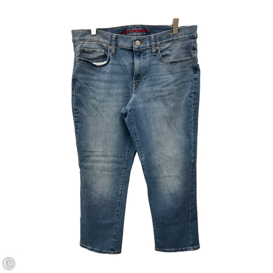 Jeans Cropped By Lucky Brand In Blue Denim, Size: 12