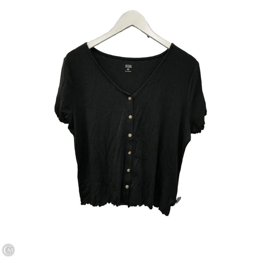 Top Short Sleeve By Ana In Black, Size: Xxl