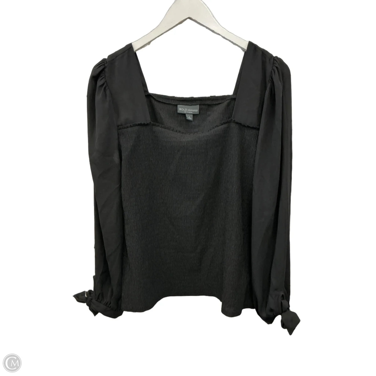Top Long Sleeve By Bold Elements In Black, Size: L