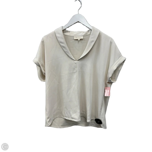 Top Short Sleeve By Melloday In Ivory, Size: M