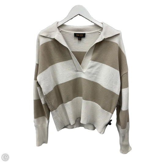 Sweater By Truth In Cream & Tan, Size: M