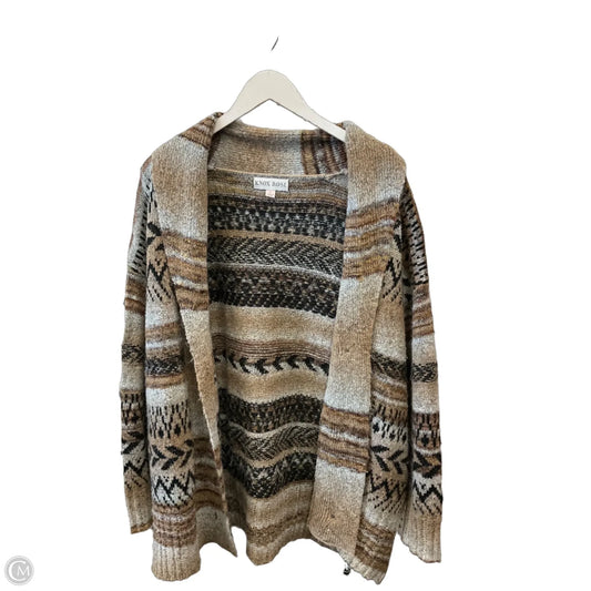 Sweater Cardigan By Knox Rose In Beige, Size: L