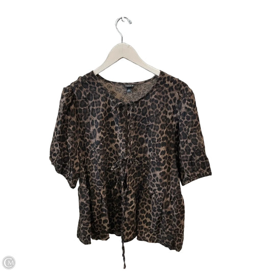 Top 3/4 Sleeve By Torrid In Animal Print, Size: Xl