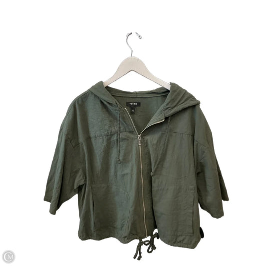 Jacket Windbreaker By Torrid In Green, Size: Xl