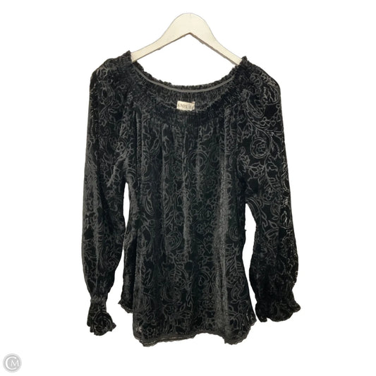 Top 3/4 Sleeve By Knox Rose In Black, Size: M