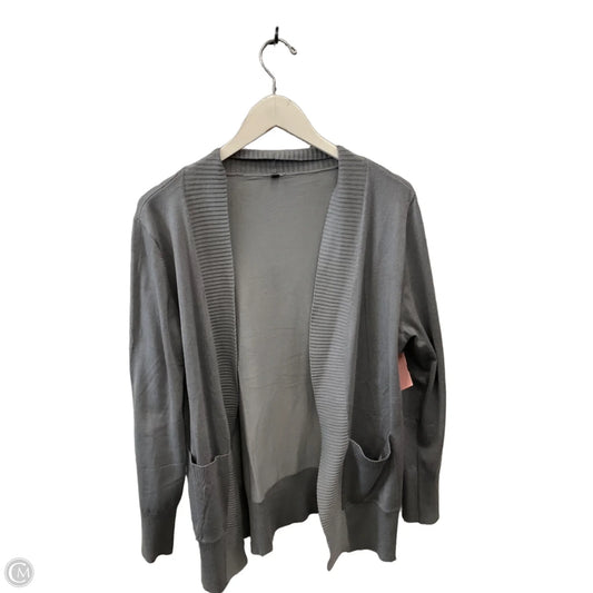 Cardigan By Clothes Mentor In Grey, Size: L