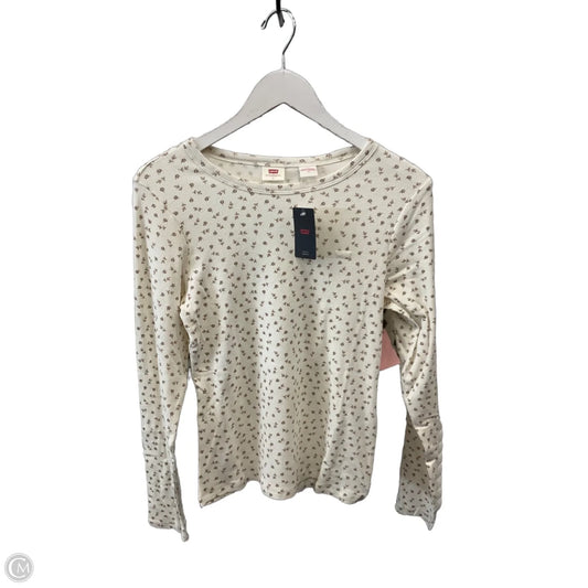 Top Long Sleeve By Levis In Ivory, Size: L