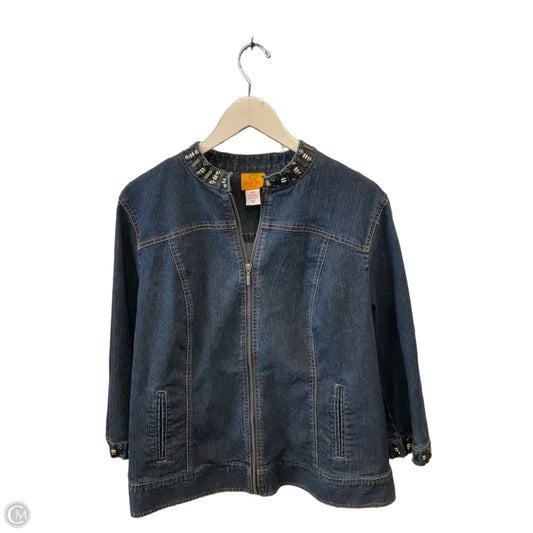Jacket Denim By Ruby Rd In Blue Denim, Size: 1x