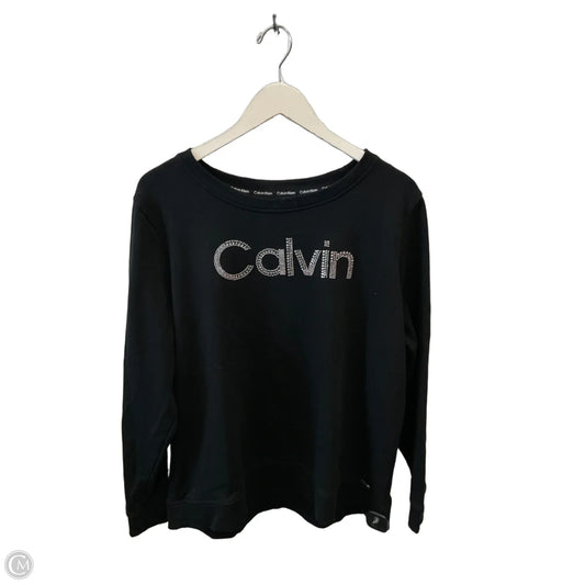 Sweatshirt Collar By Calvin Klein In Black, Size: Xl