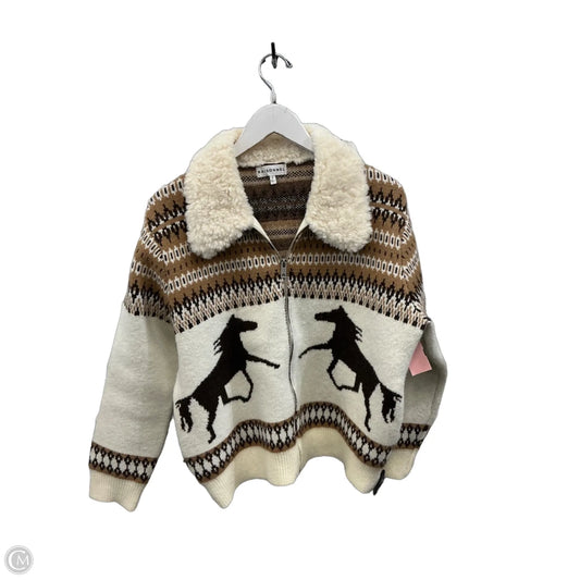 Sweater Cardigan By Clothes Mentor In Ivory, Size: S