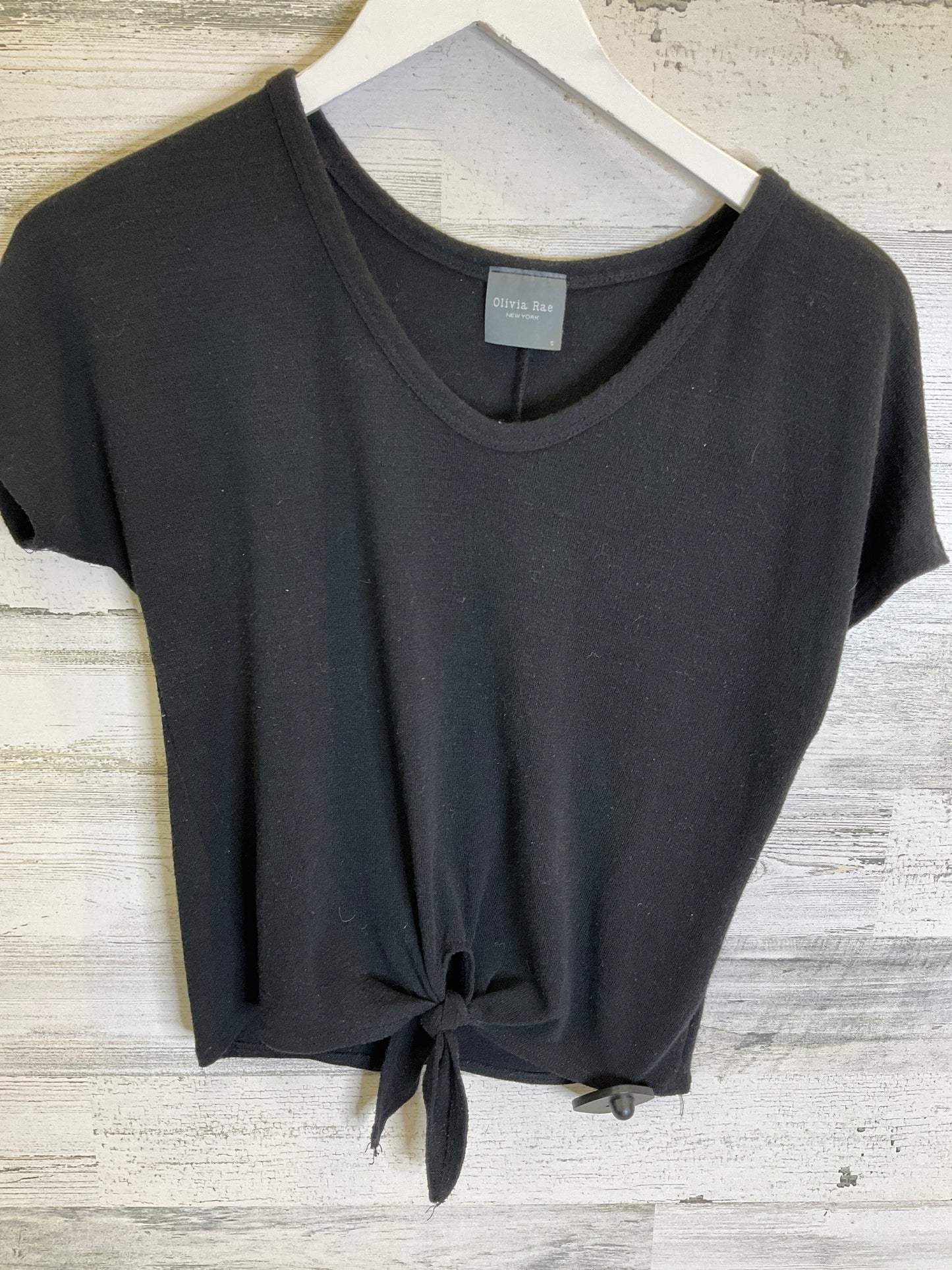 Black Top Short Sleeve Clothes Mentor, Size S