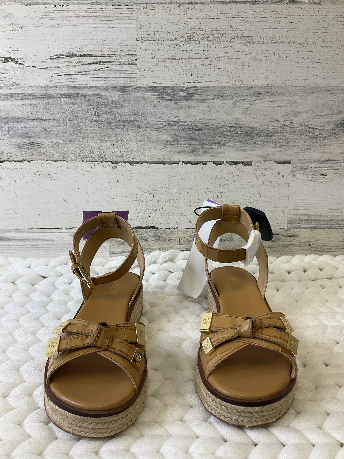 Brown Sandals Heels Platform Michael Kors, Size 6