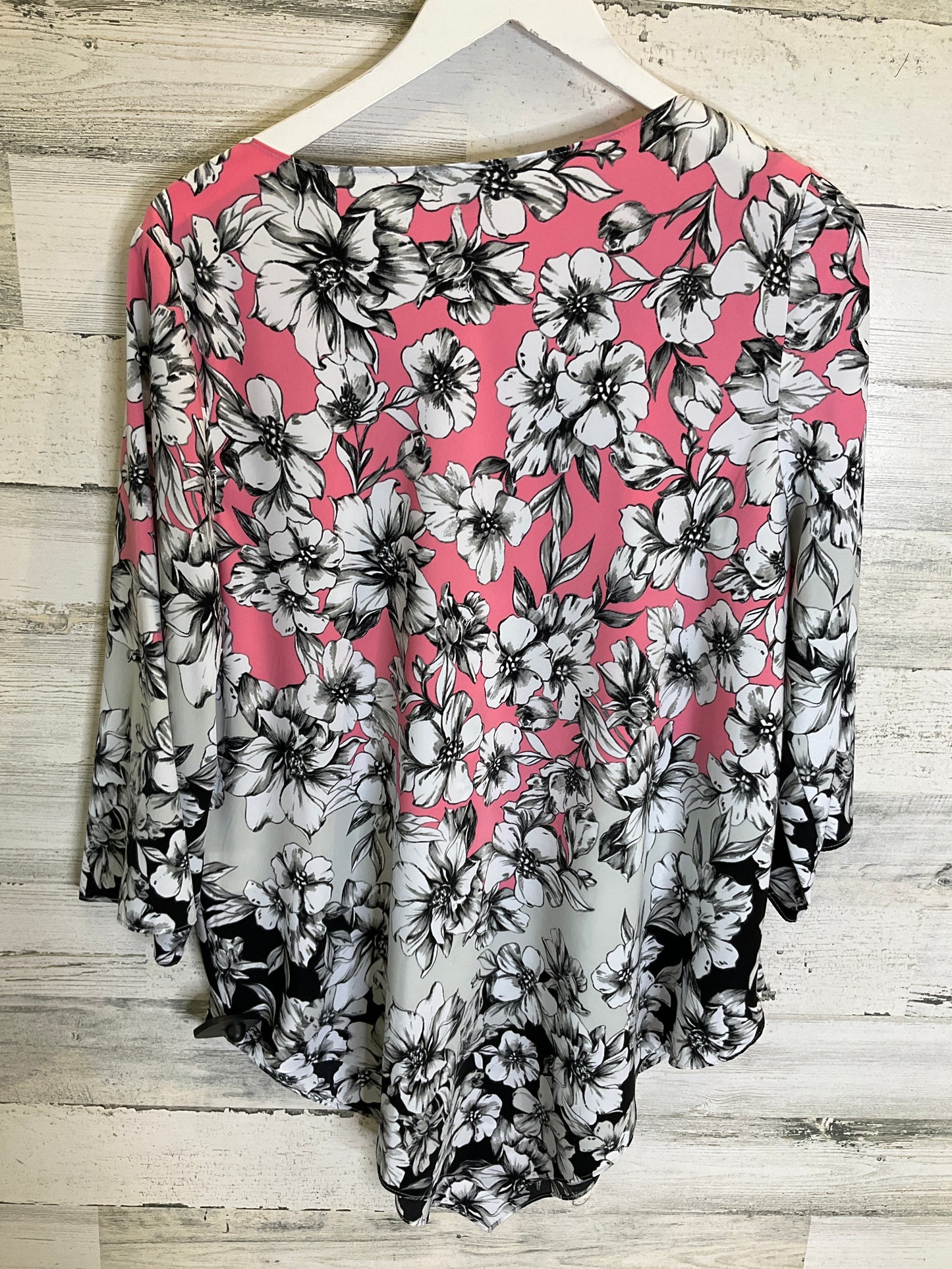 Black & Pink Tunic 3/4 Sleeve Alfani, Size 1x