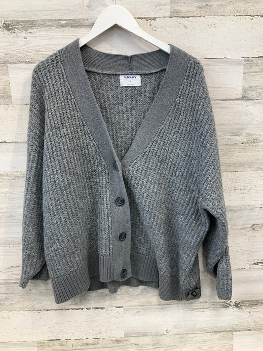 Sweater Cardigan By Old Navy In Grey, Size: 2x