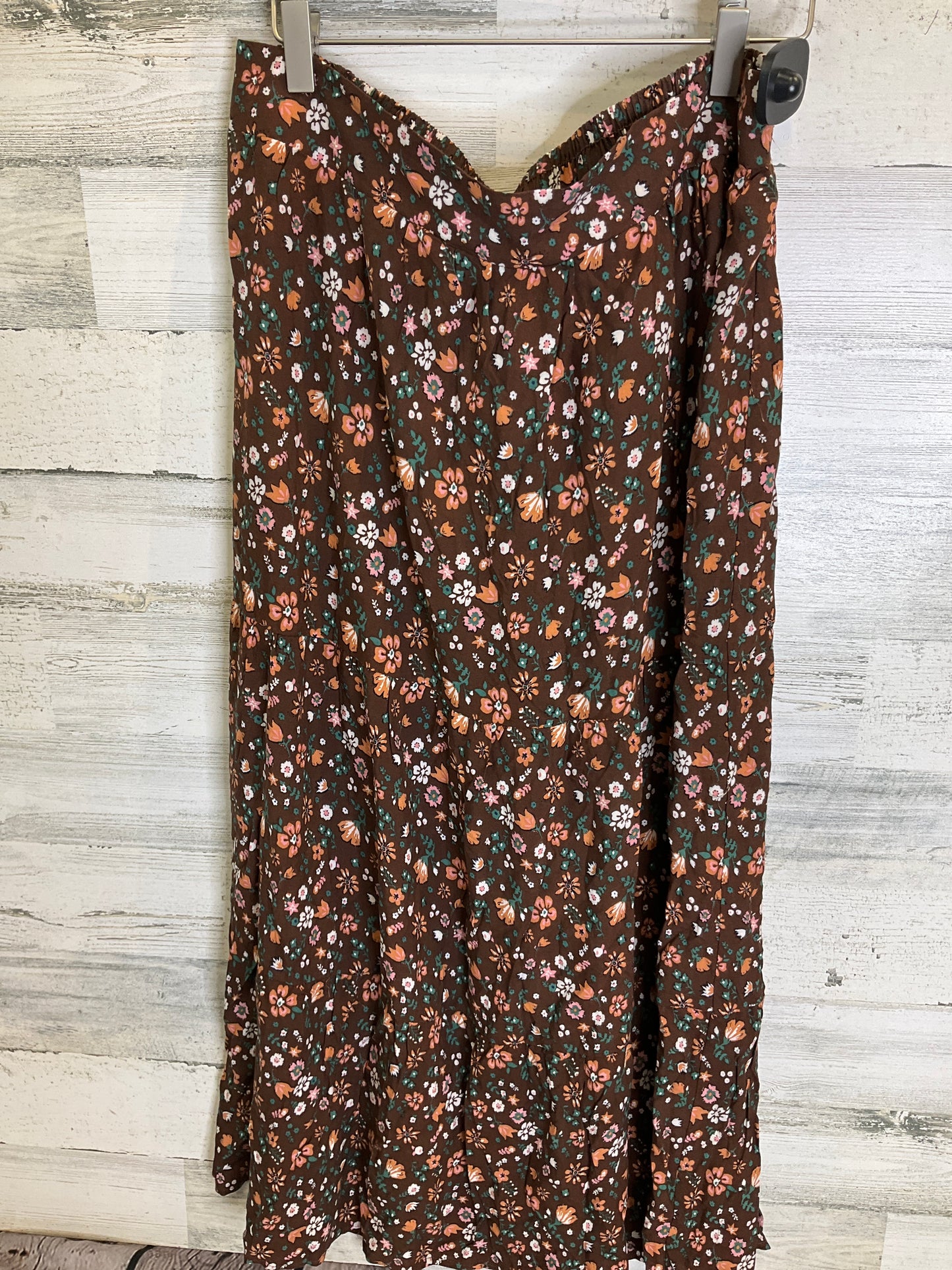 Dress 2 Pcs Short Sleeve By Clothes Mentor In Brown & Pink, Size: 2x