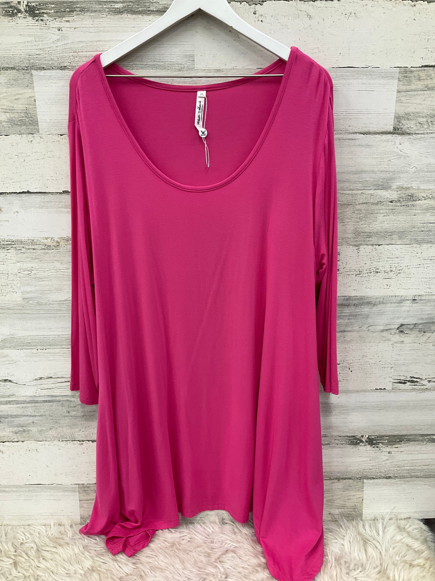 Tunic Long Sleeve By Clothes Mentor In Pink, Size: 3x