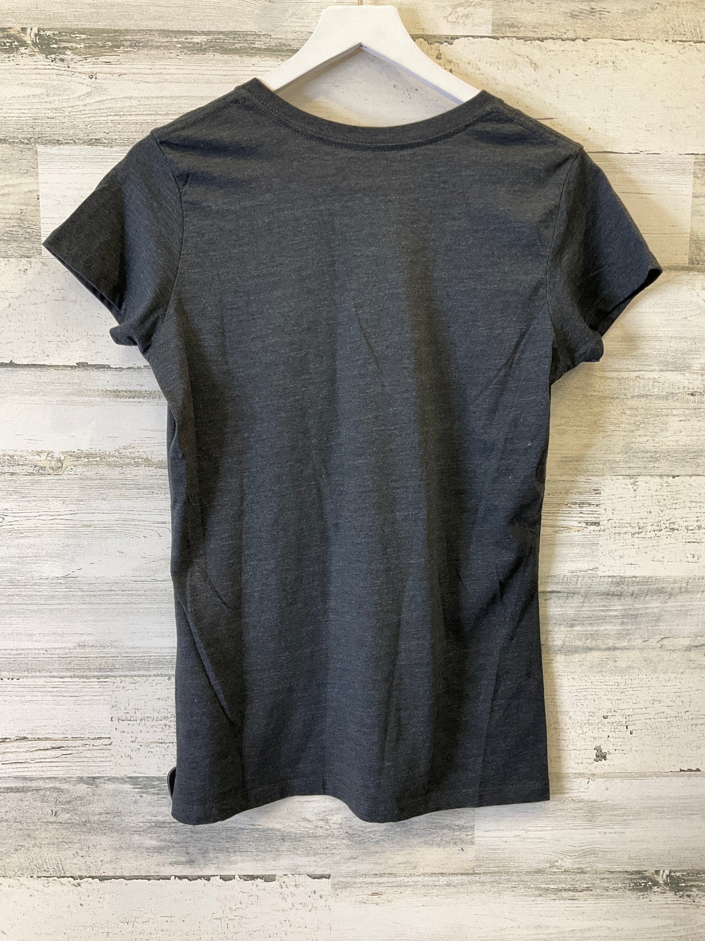 Grey Top Short Sleeve Clothes Mentor, Size M