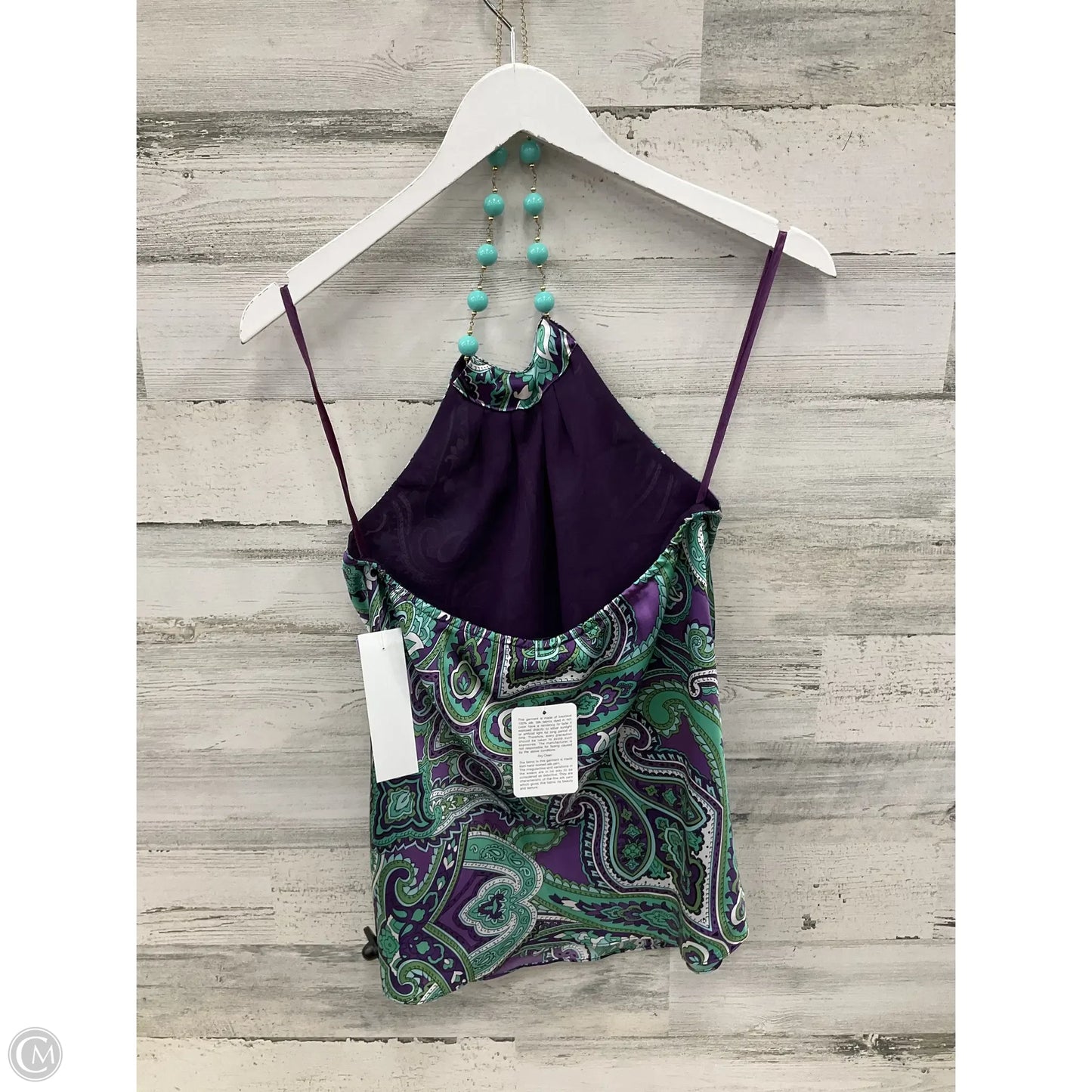 Top Sleeveless By International Concepts In Green & Purple, Size: 6petite