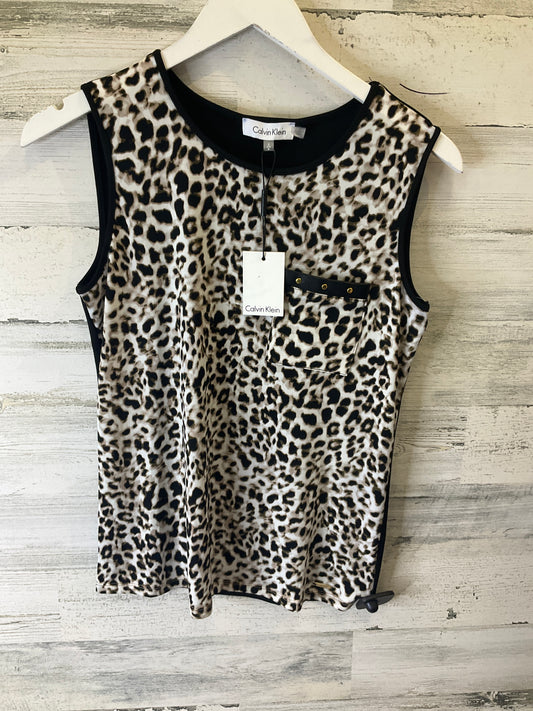 Leopard Print Top Sleeveless Calvin Klein, Size S