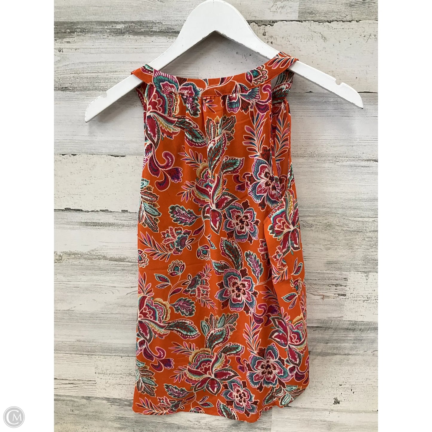 Top Sleeveless By Rose And Olive In Orange & Pink, Size: M