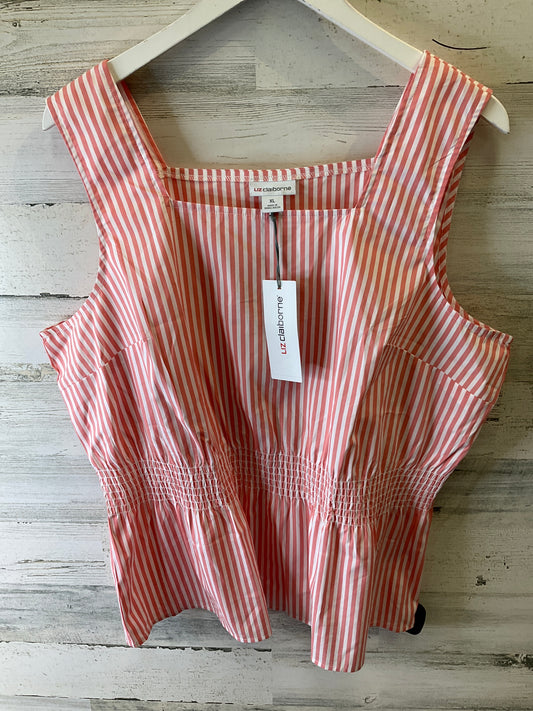 Peach Top Sleeveless Liz Claiborne, Size Xl