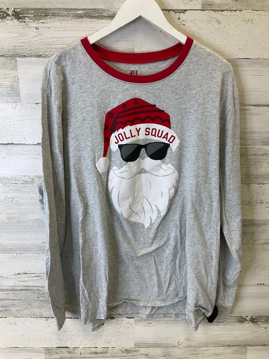 Pajamas 2pc By Clothes Mentor In Grey & Red, Size: Xxl