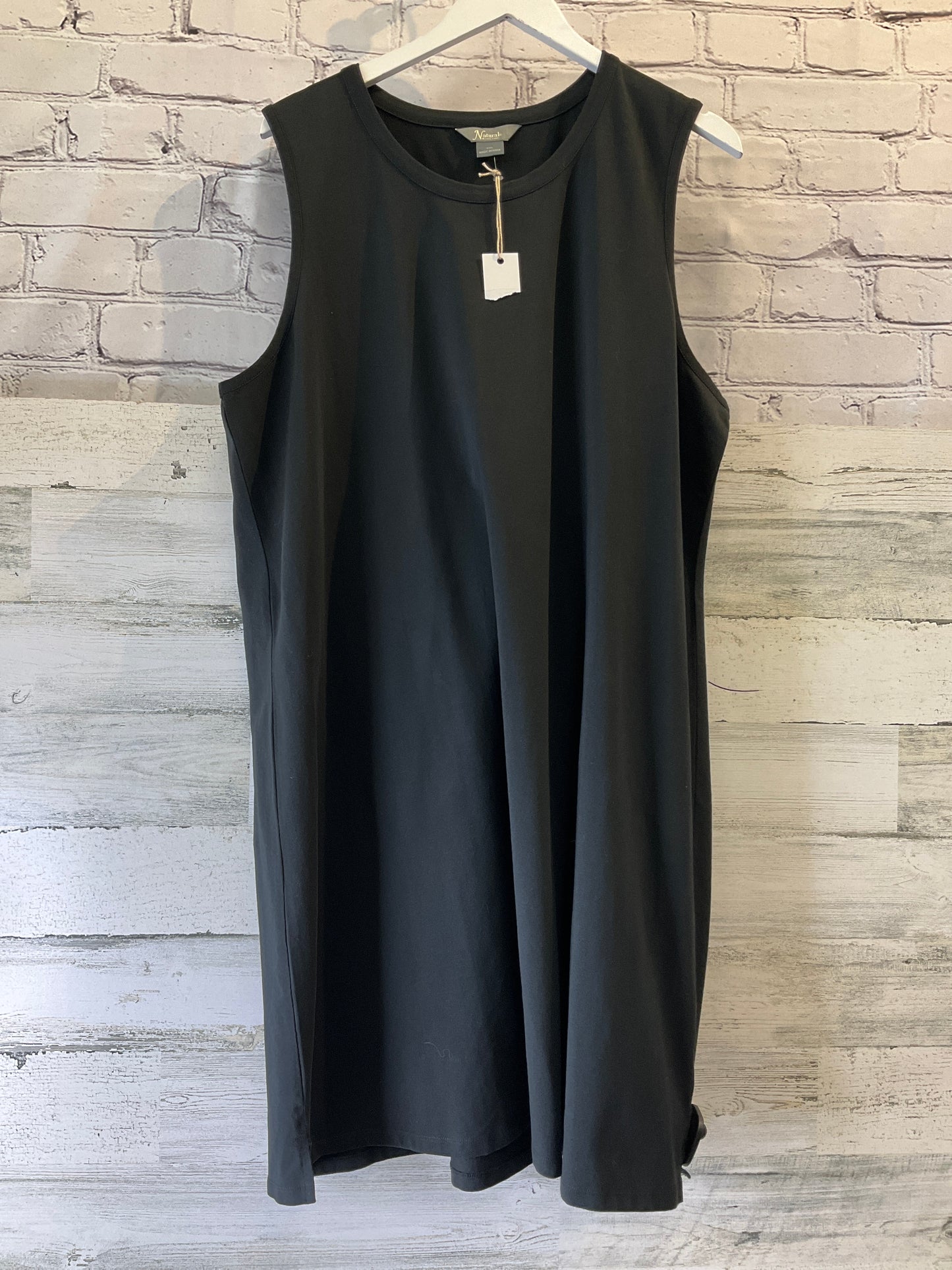 Black Dress Casual Midi Natural Reflections, Size Xxl