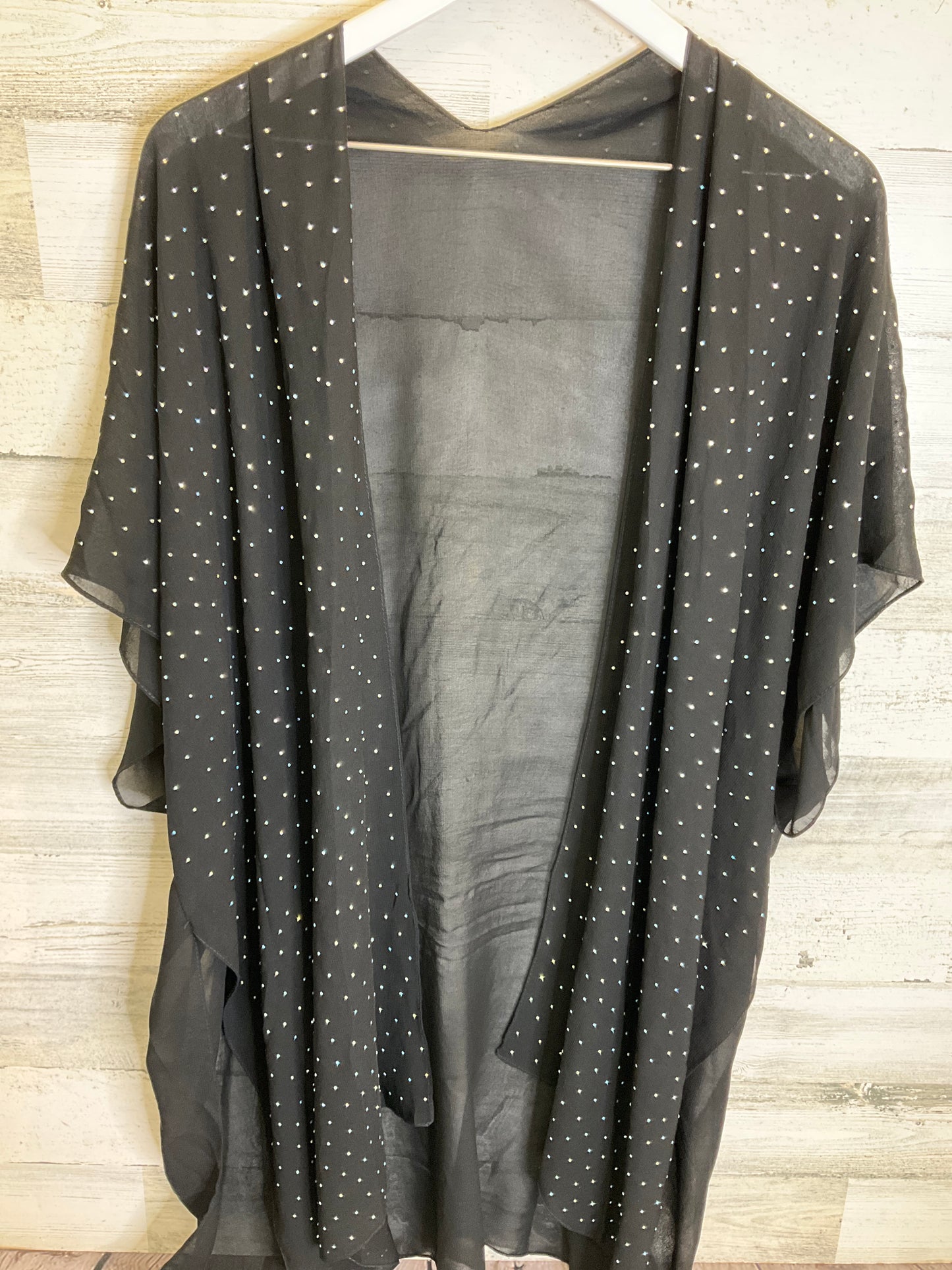 Kimono By Clothes Mentor In Black, Size: Onesize