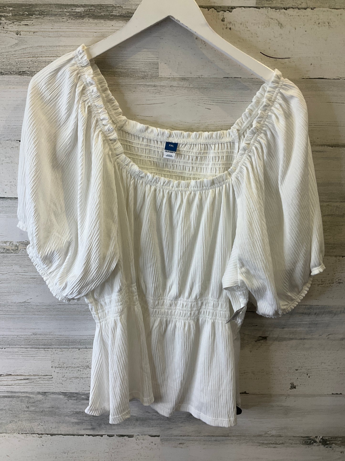 White Top 3/4 Sleeve Old Navy, Size Xxl