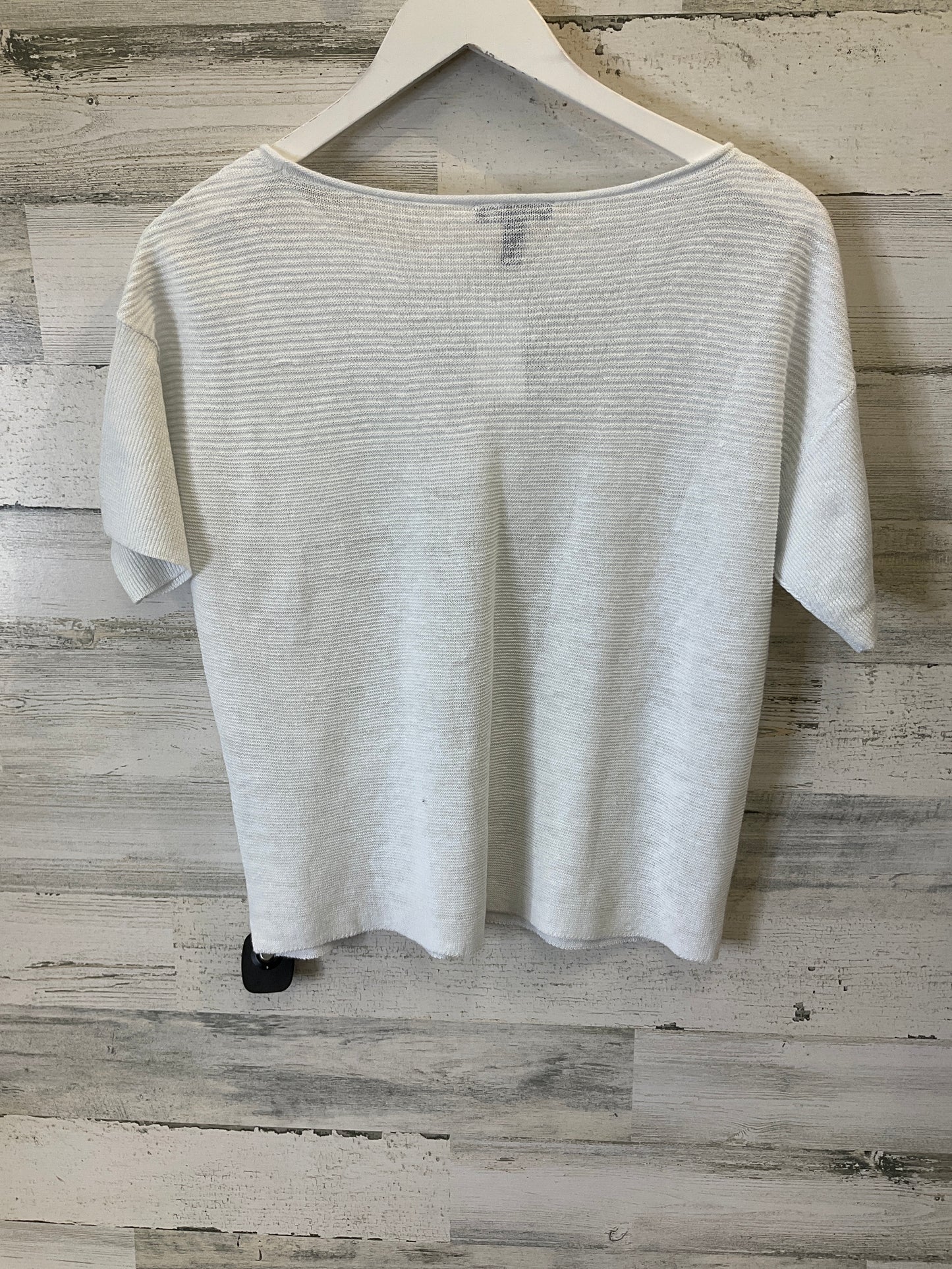 White Top Short Sleeve Eileen Fisher, Size S