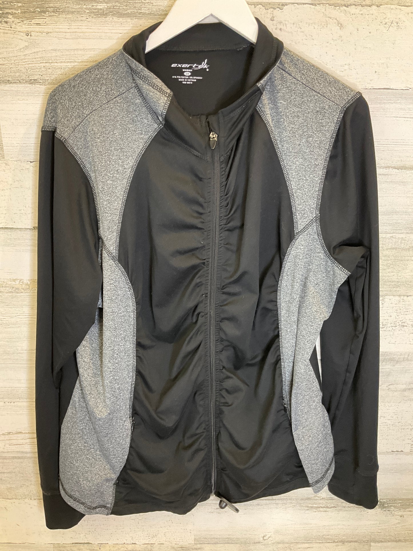 Black Athletic Jacket Exertek, Size 2x