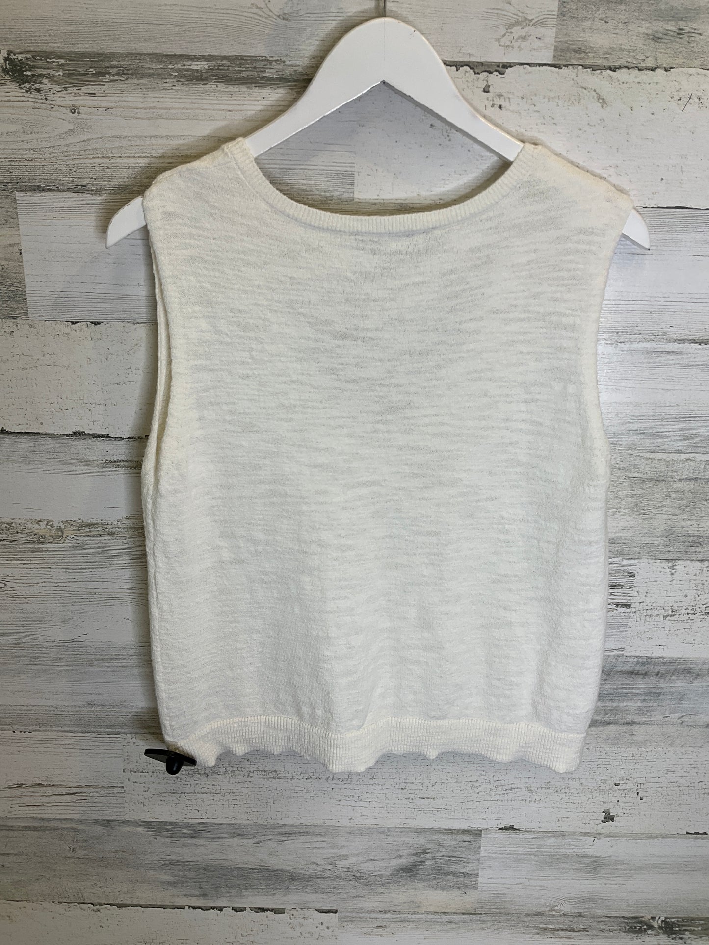 Cream Top Sleeveless Loft, Size S