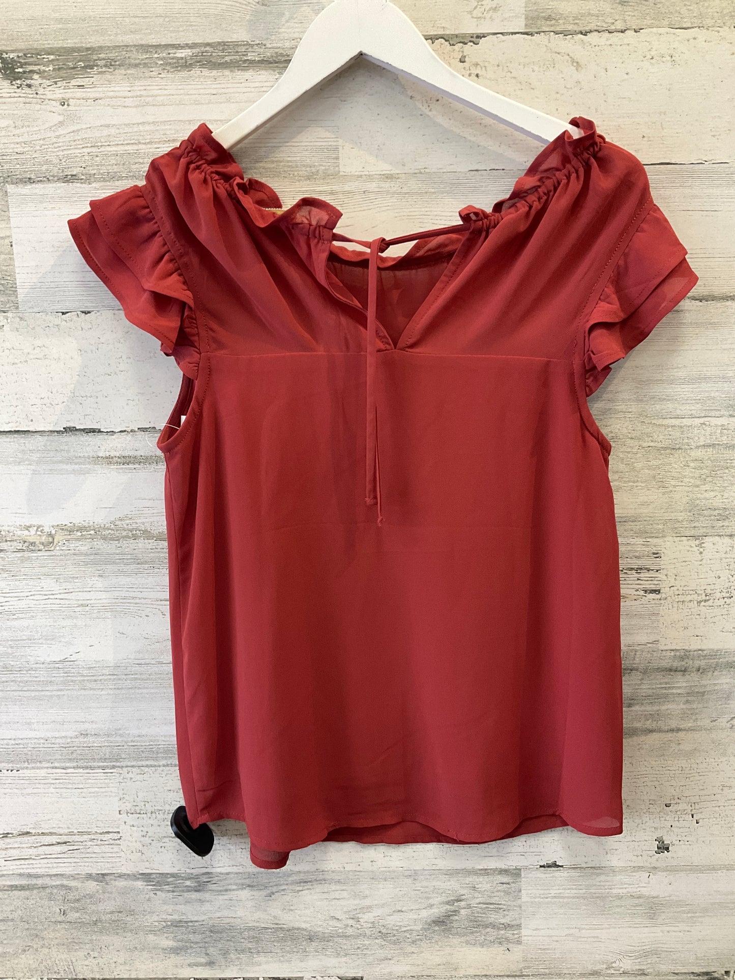 Orange Top Short Sleeve Monteau, Size S