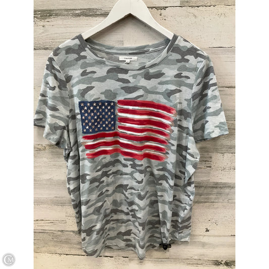 Top Short Sleeve By Maurices In Camouflage Print, Size: Xl