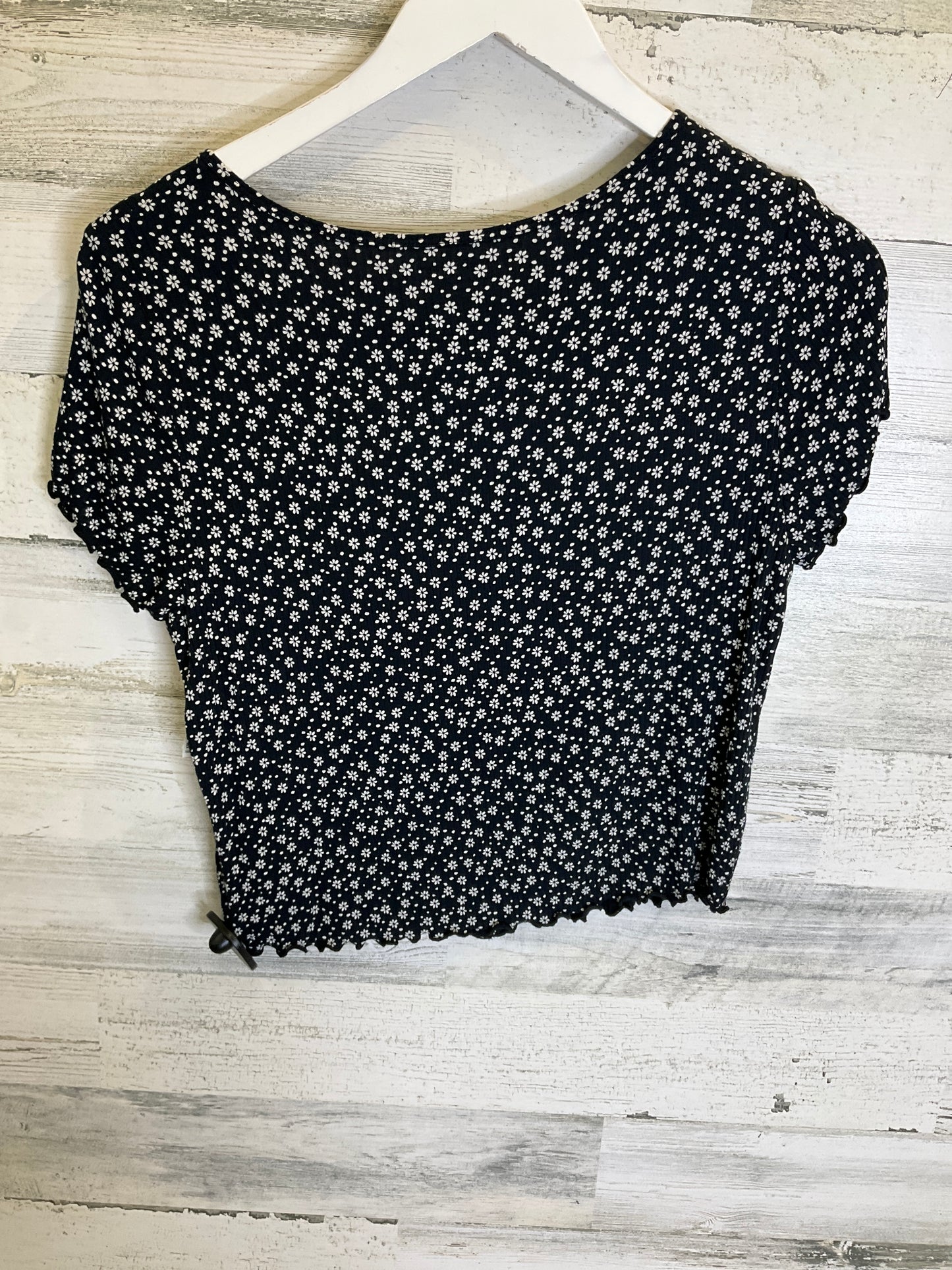 Black & White Top Short Sleeve Clothes Mentor, Size L