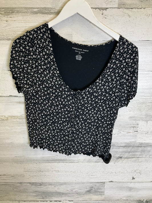 Black & White Top Short Sleeve Clothes Mentor, Size L