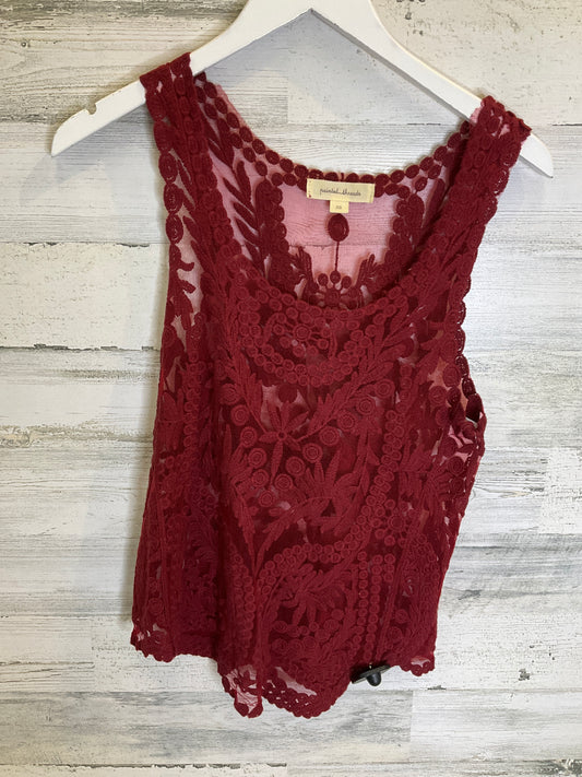 Top Sleeveless By Clothes Mentor In Red, Size: Xs