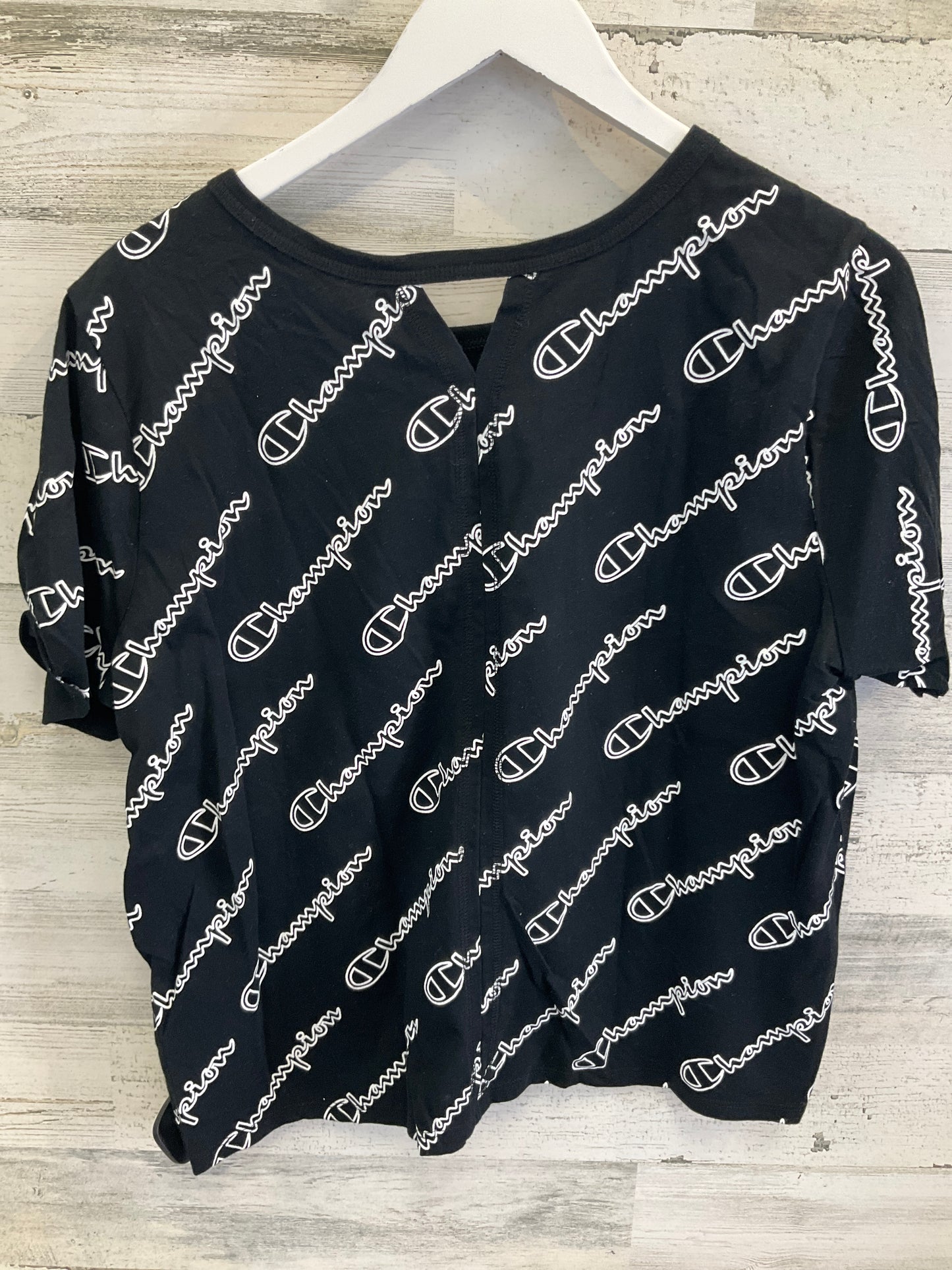 Top Short Sleeve By Champion In Black, Size: Xl